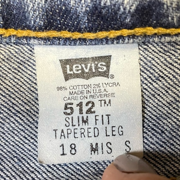 Vintage Y2K Levi's 512 Slim Taper Jeans Womens 18 MIS S High Waist Made In USA - Picture 4 of 13
